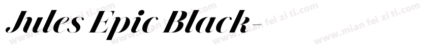 Jules Epic Black字体转换